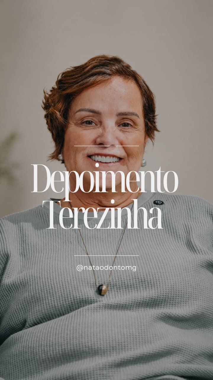 Terezinha, paciente da Nata Odontologia