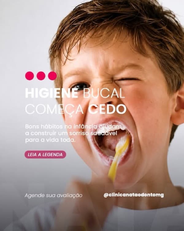 Publicação da Nata sobre higiene bucal na infância
